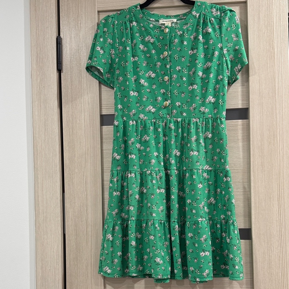 Monteau floral  Green girl ( kids) Dress